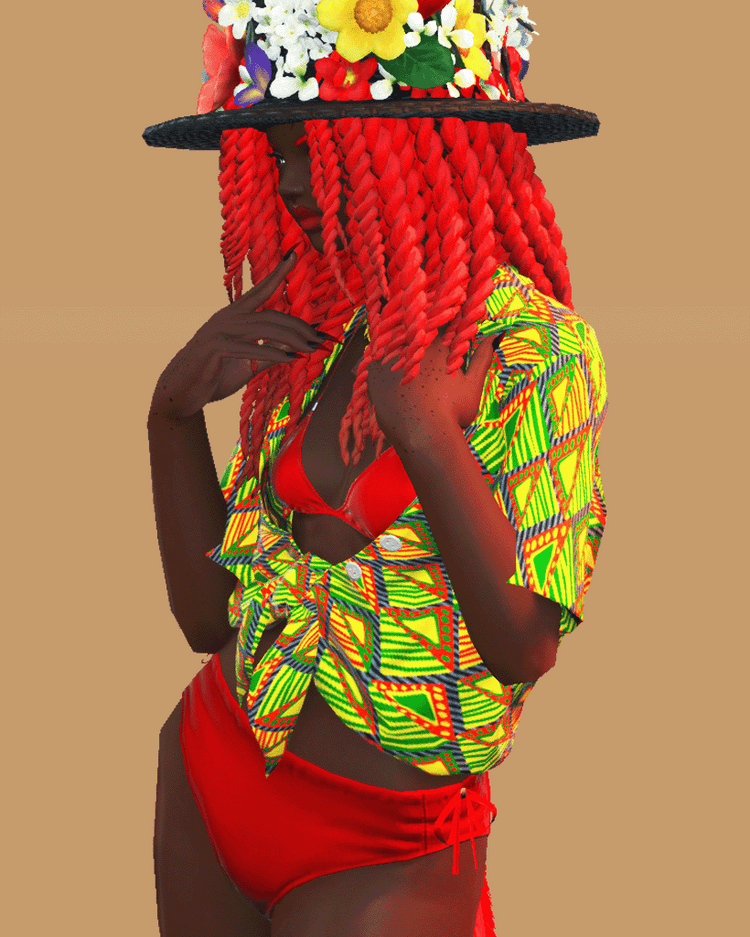 Isle Vacationer's Tie-Front Shirt Retexture