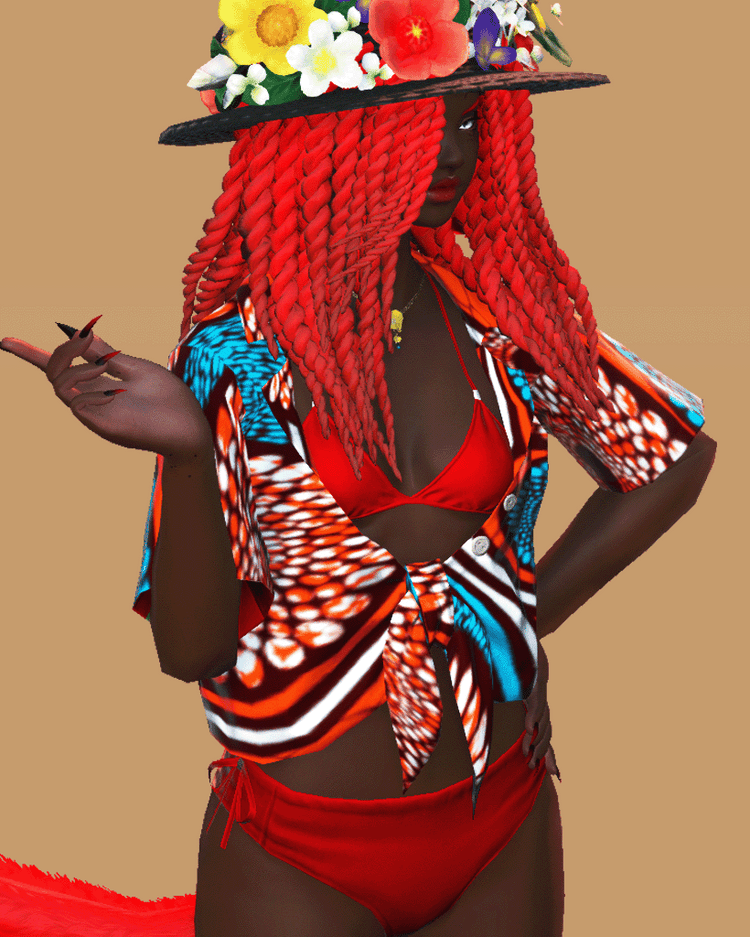 Isle Vacationer's Tie-Front Shirt Retexture