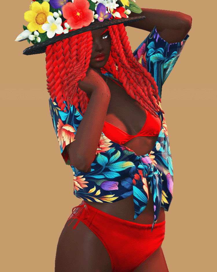 Isle Vacationer's Tie-Front Shirt Retexture