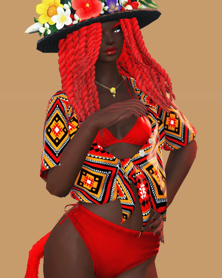 Isle Vacationer's Tie-Front Shirt Retexture