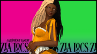 Zia locs hair mod for ffxiv. Front, female view.