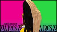 Zia locs hair mod for ffxiv. Back, female view. 